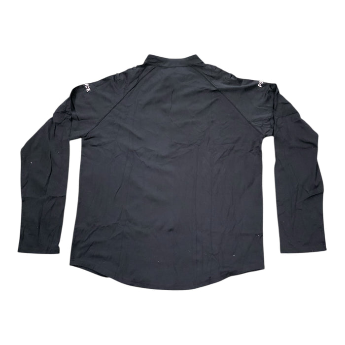 Male Black Police Branded Baselayer Long Sleeve T-Shirt WKS73N