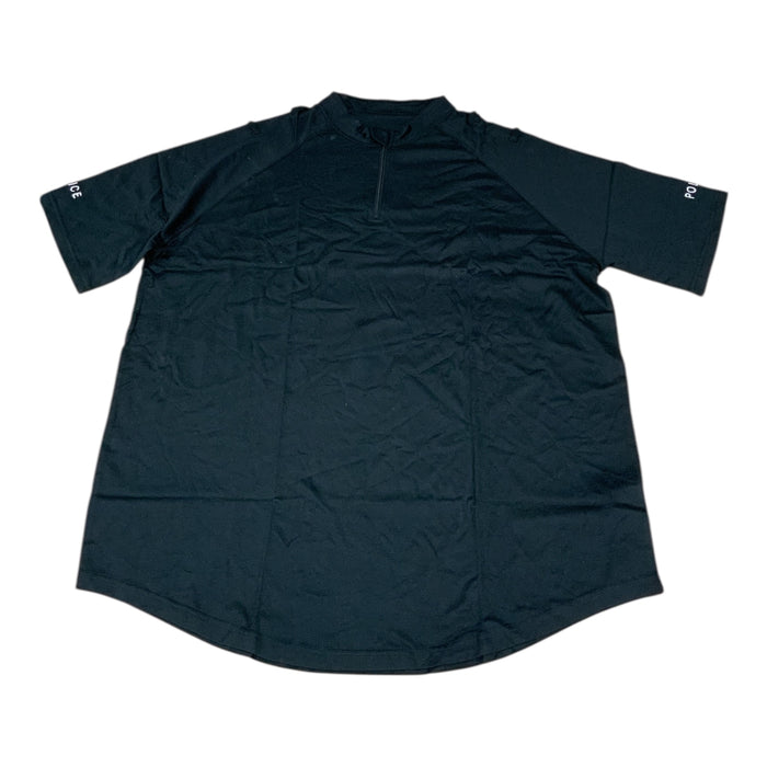 Male Black Police Branded Baselayer Short Sleeve T-Shirt WKS74N