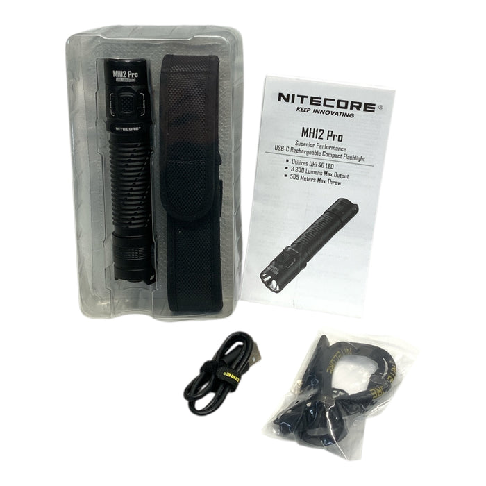 Nitecore MH12 Pro USB-C Rechargeable Compact Flashlight/Torch NEW FLASHLIGHT02