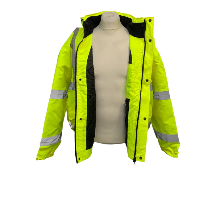 Hivis Yellow Bomber Jacket Jaguar Land Rover Business Protection JAGLANPWBOM01
