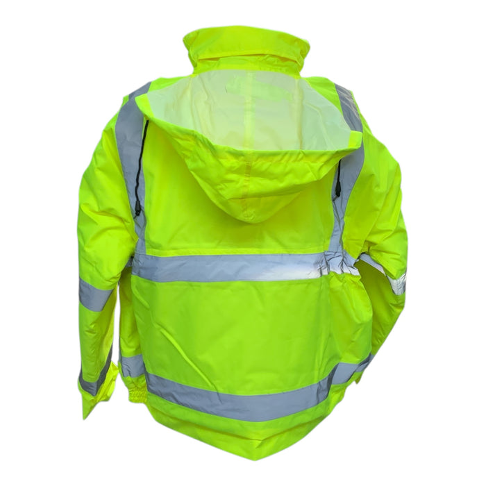Hivis Yellow Bomber Jacket Jaguar Land Rover Business Protection JAGLANPWBOM01