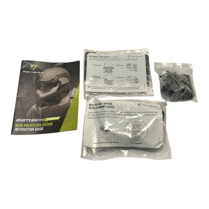 Revision Batlskin Viper P4 High Cut Black Ballistic Helmet Large REVBTLVIPA-L