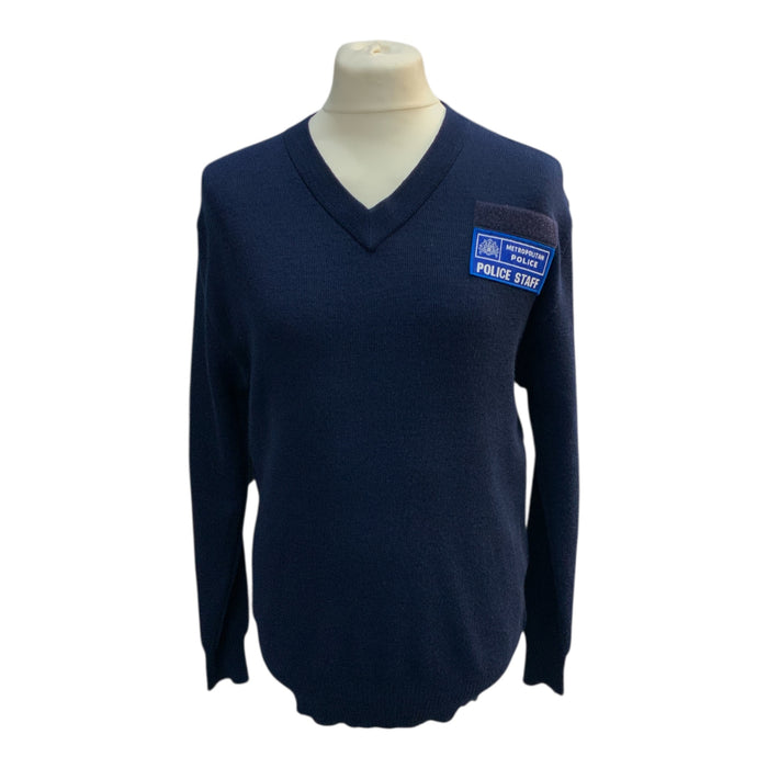 Metropolitan Police Branded V Neck Blue Jumper Pullover NATOJUMP04A