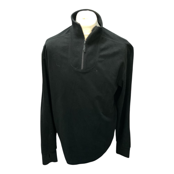 Military Lightweight Fleece Base Layer 1/4 Zip Black BLAFLC04A