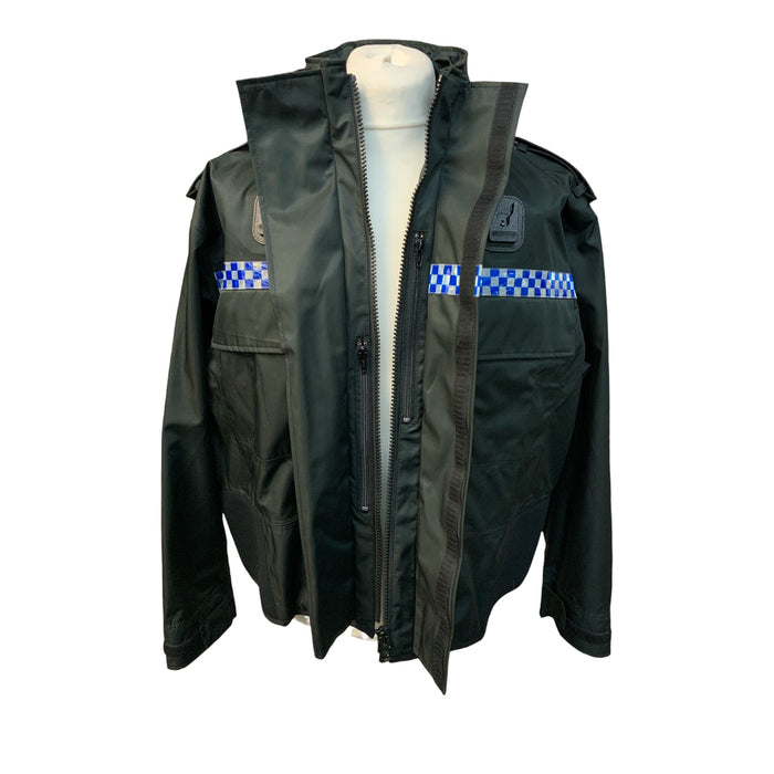 Waterproof Bomber Jacket Black Ex Police New OJ243N