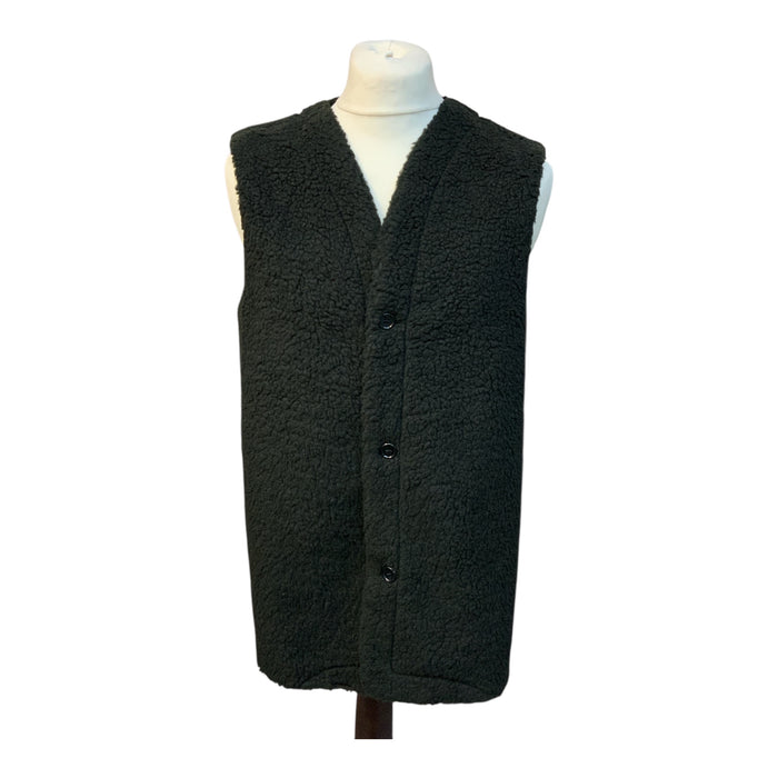 JS Vintage Borg Fleece Gilet Black Medium / Large OF38A