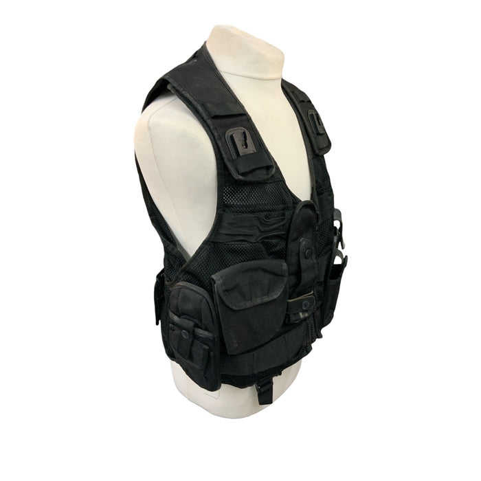 Protec Tactical Vest Black Combat Security Paintballing XLarge OBTV76B