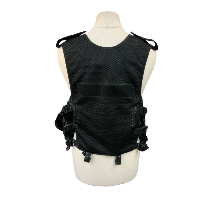 Titheringtons Tactical Vest Black Combat Security Large to XLarge OBTV77B