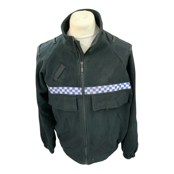 Black Fleece Jacket Ex Police Medium OF46B