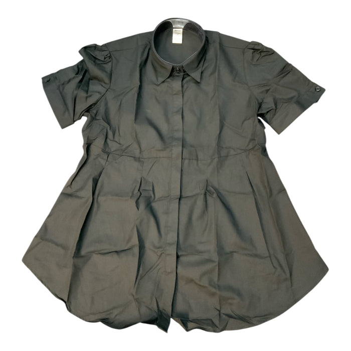 Women's Maternity Smart Black Short Sleeved Shirt SHTMAT01AN