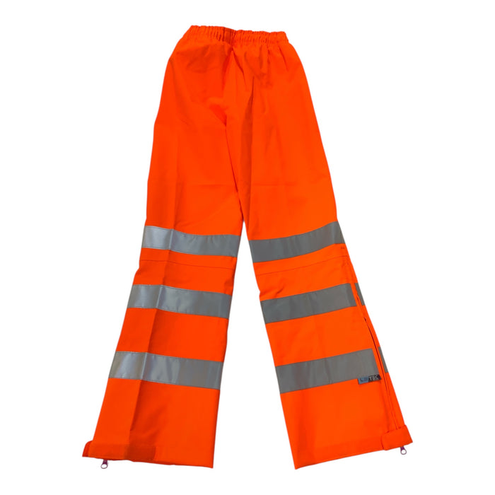 Leo Workwear Hannaford HiVis Waterproof Overtrouser Orange XS UK8 HVWPTRS02N