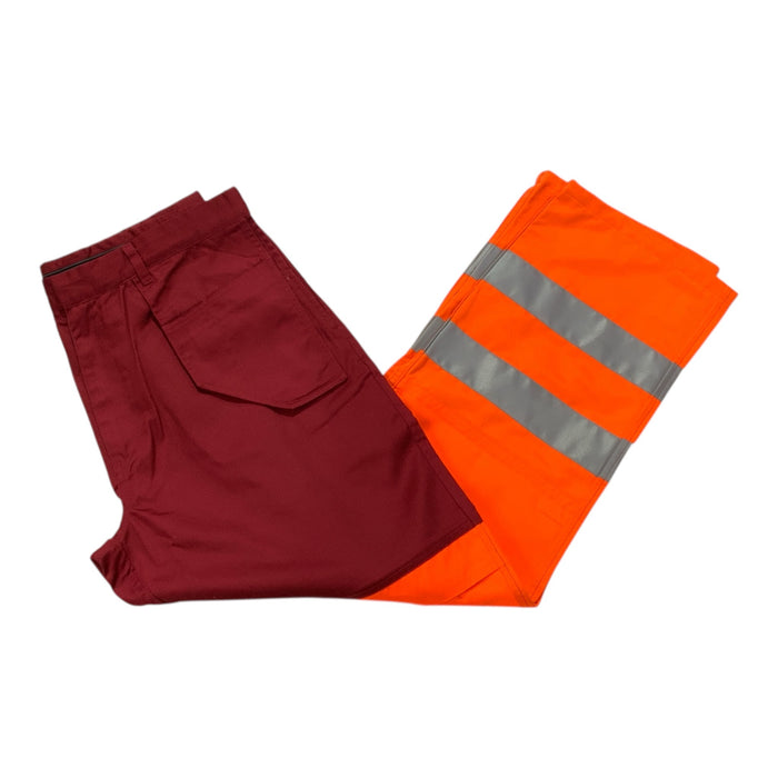 Cooneen HiVis Cargo Trouser Orange/Maroon 36/29 HVTRS05AN