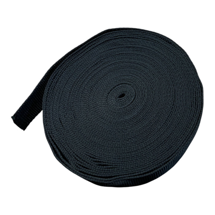 Black Webbing Strap Roll 40mm  x approx 7m Camping Pets Outdoor WEBTAPE01