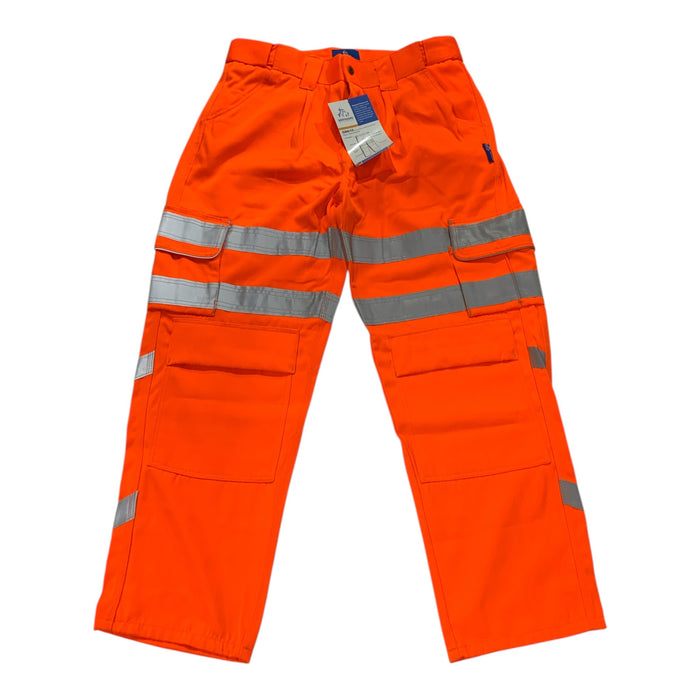 Bodyguard Workwear GN610 HiVis Cargo Trouser Orange 38 Reg New HVTRS07N