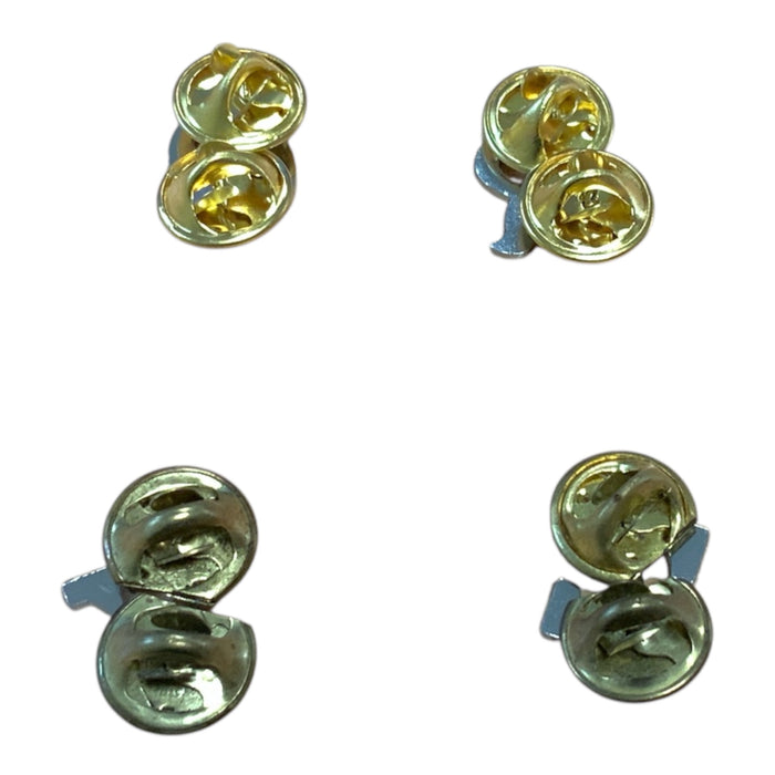 Chrome Letter Butterfly Pin Back Services CL1
