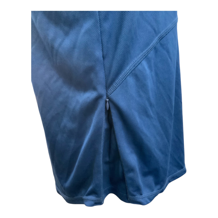 Female Blue Breathable Long Sleeve Wicking Shirt With Epaulettes Loops Maternity