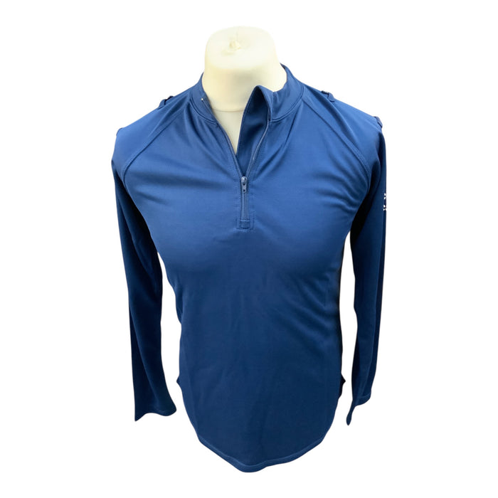 New Male Blue PCSO Police Branded Breathable Long Sleeve Wicking Shirt Top Welsh