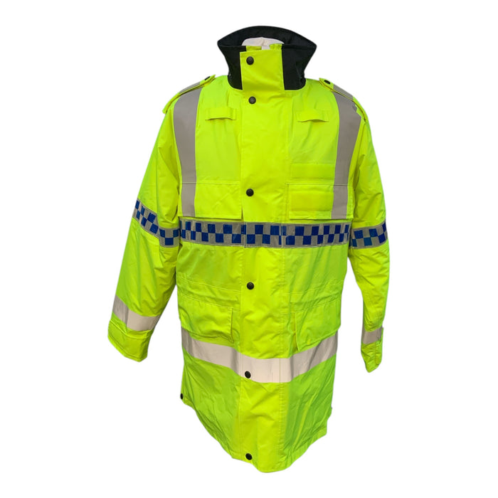 Hi Vis Jacket Waterproof Rain Coat Security Events Traffic Sml/Reg ODDHVPC04A