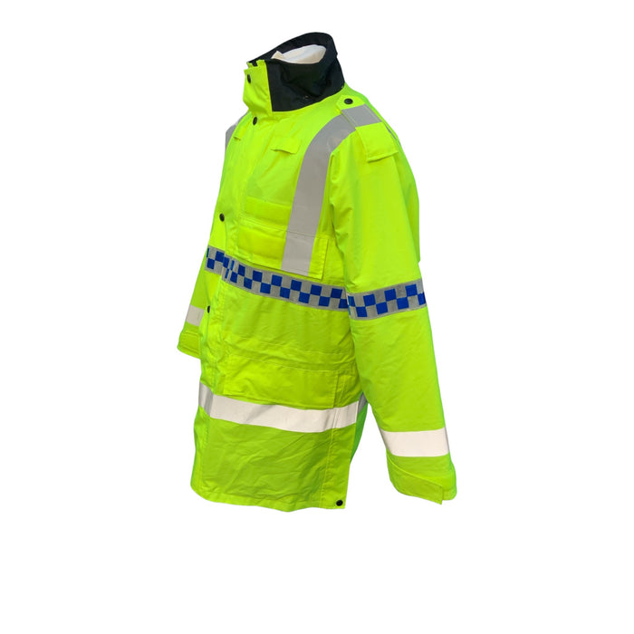 Hi Vis Jacket Waterproof Rain Coat Security Events Traffic Sml/Reg ODDHVPC04A