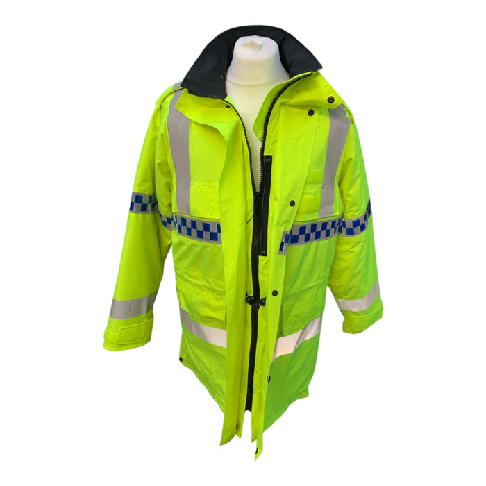 Hi Vis Jacket Waterproof Rain Coat Security Events Traffic Sml/Reg ODDHVPC04A