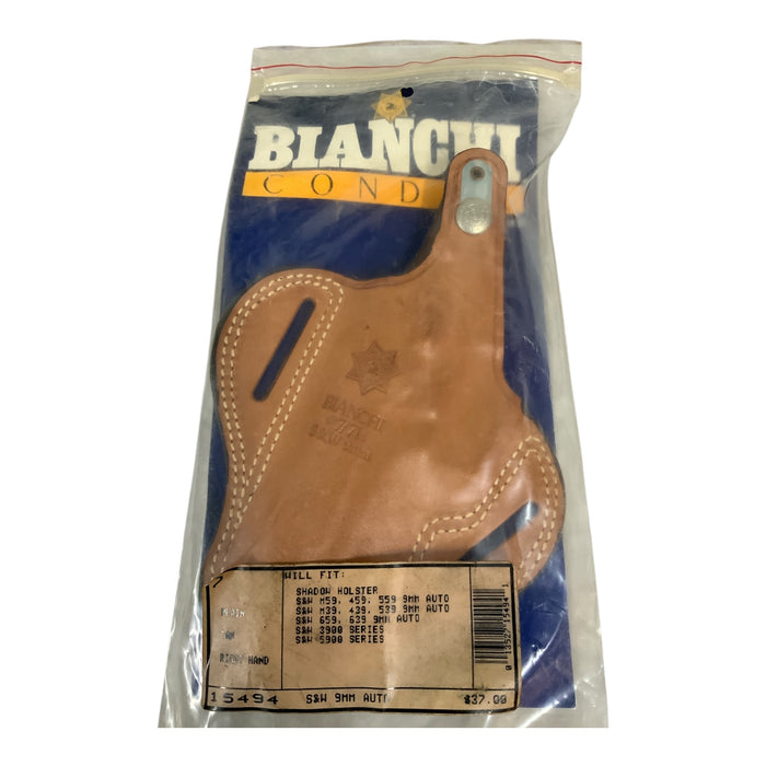 Vintage Bianchi Condor 7 Shadow Leather Handgun Holster Tan New GH81N