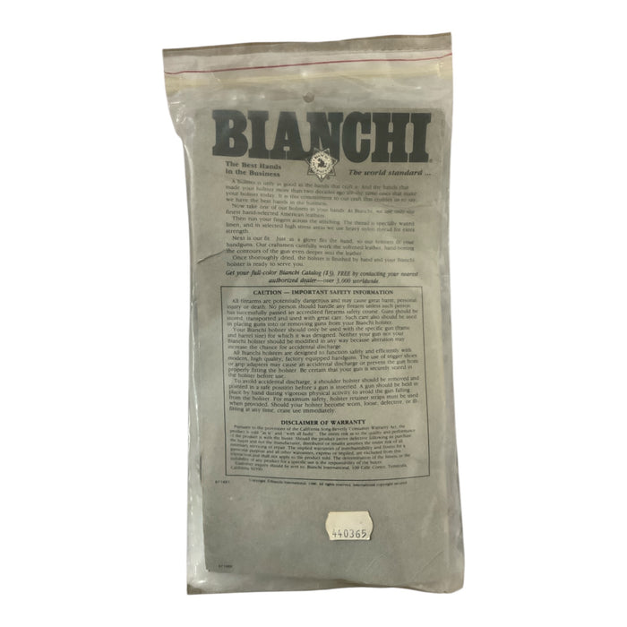 Vintage Bianchi Condor 7 Shadow Leather Handgun Holster Tan New GH81N