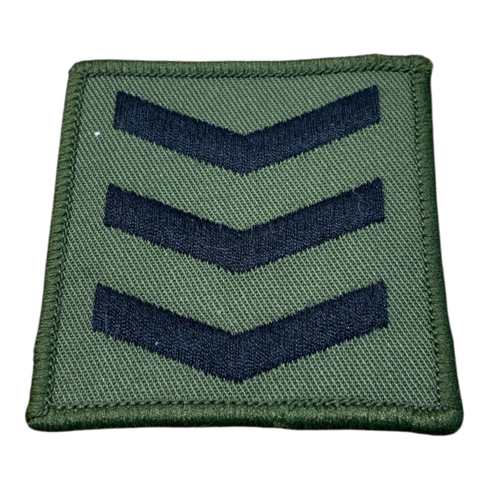 Genuine British Forces Rank Badge Green Sergeant