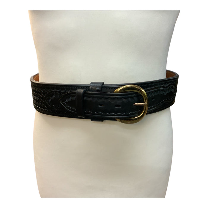 Vintage Bianchi B3 Basket Weave Belt 34” Black/Tan BIANCHIBLT02