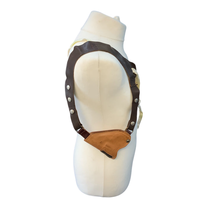 Vintage Smith & Wesson Upside Down Shoulder Holster Leather Handgun 03-32 GH90