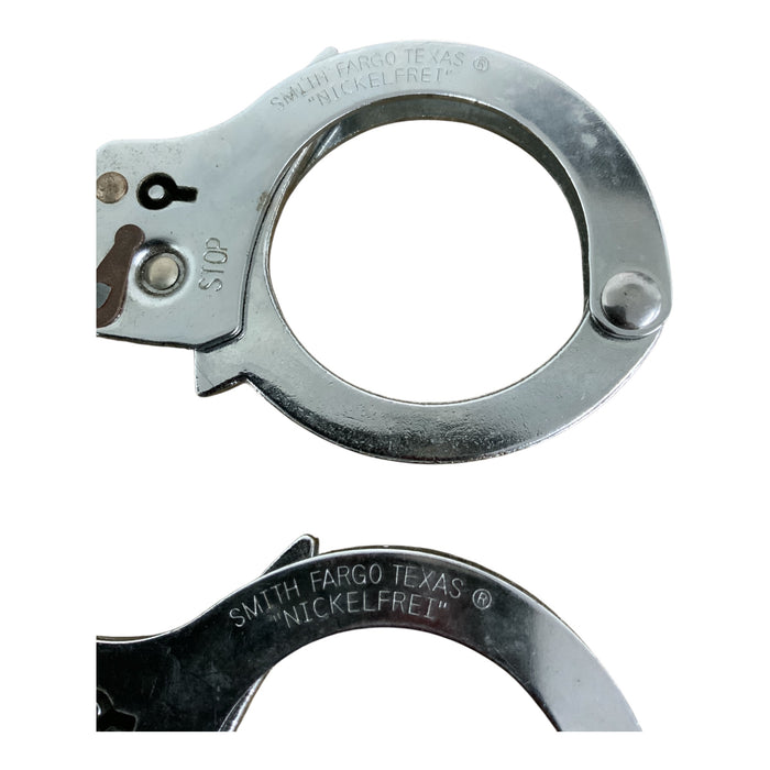 Smith Fargo Texas 'Nickelfrei' Chain Link Handcuffs Grade C No Key