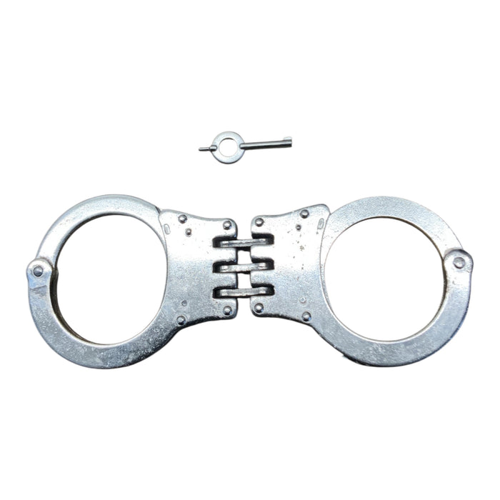 HWC Chrome Folding Handcuffs Double Locking