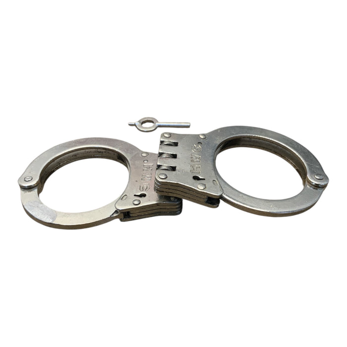 HWC Chrome Folding Handcuffs Double Locking