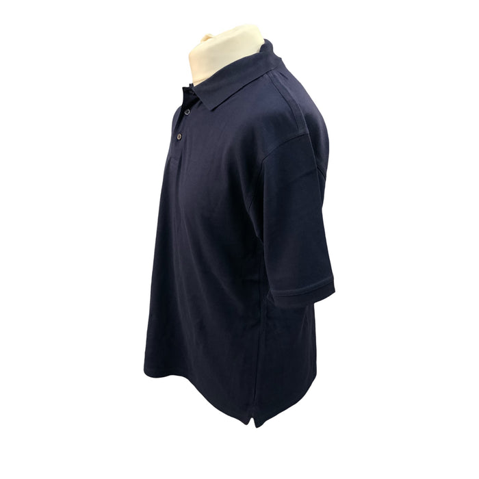 Navy Blue Poloshirt Plain Large JHK JT58 POLOSH-01-AN