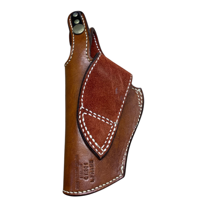 Vintage Price Western Leather CH201 L-Frame Revolver Holster Tan Brown GH100