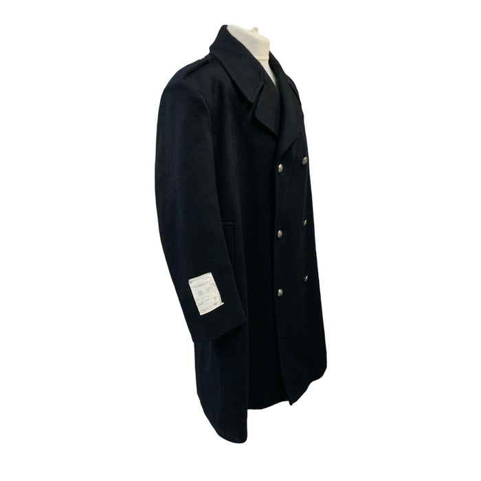 Vintage 1990 Wool Greatcoat Overcoat Long Double Breasted 46" XL OVERCOAT01