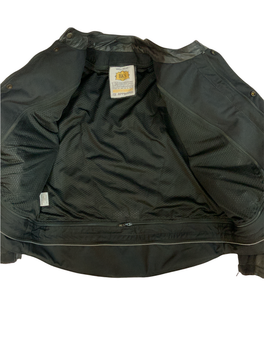 BKS Leather Jacket Black From Two Piece Chest 50" BKSJKT06A GRADE A