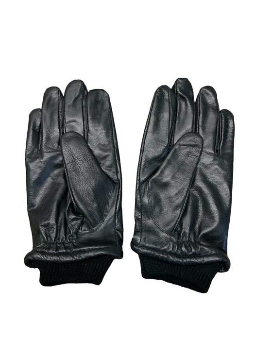 New Male Black Leather Prison Service Gloves Security Patrol GLV35N