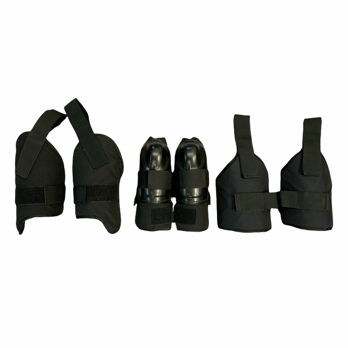 CPE/MLA Riot Gear Set Upper Arm Guards, Elbow Protectors & Thigh Guards S08