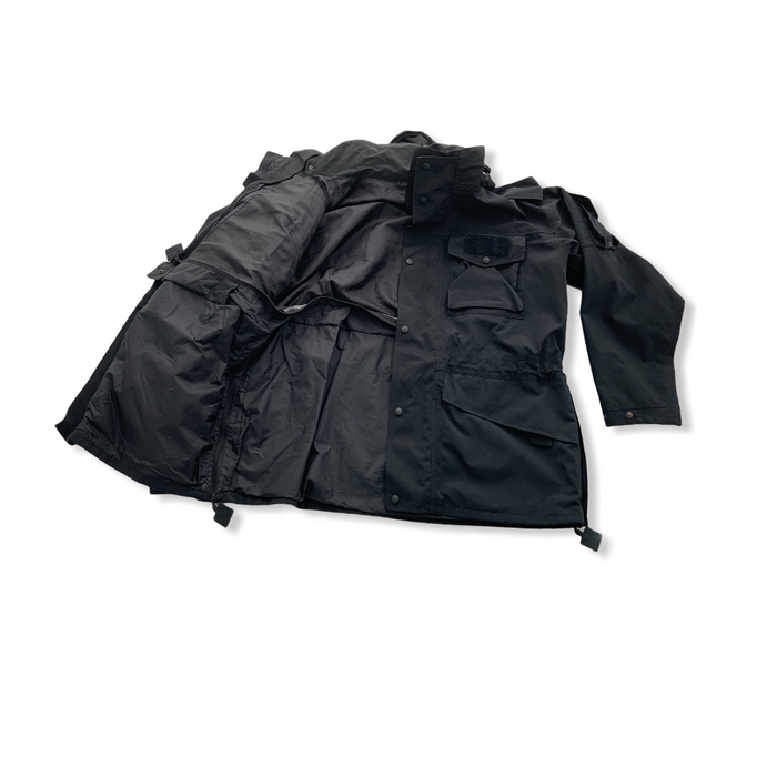 Black Waterproof 3/4 Length Tactical Rain Coat Security Dog Handler XL/R OJ34