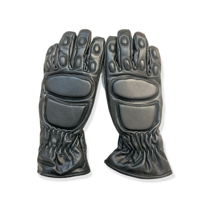 New MLA LTD Defender D20 Black Leather Gauntlet Public Order Glove GLV25N