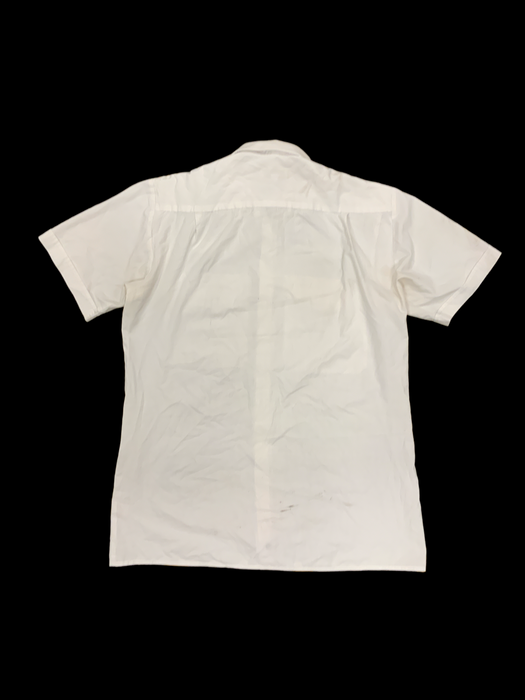 Double Two Mens White Short Sleeve Shirt With Epaulettes Loops MSW06B