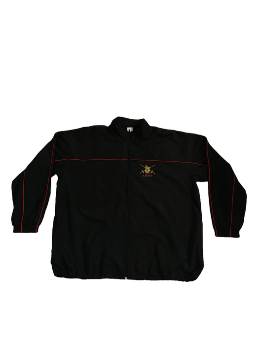 Genuine Army Logo Tracksuit Top Training PT Jacket Softshell Black OAJ84