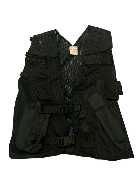 Hagen Black Tactical Vest Combat Security Paintballing Large OBTV43A