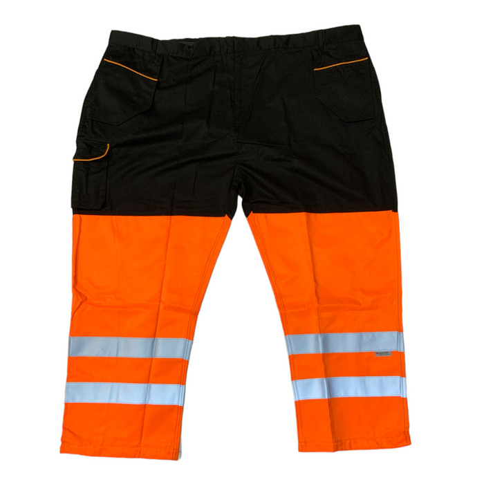 New Male Recovery Trousers Black and Orange Security Mechanic RECTRS02N