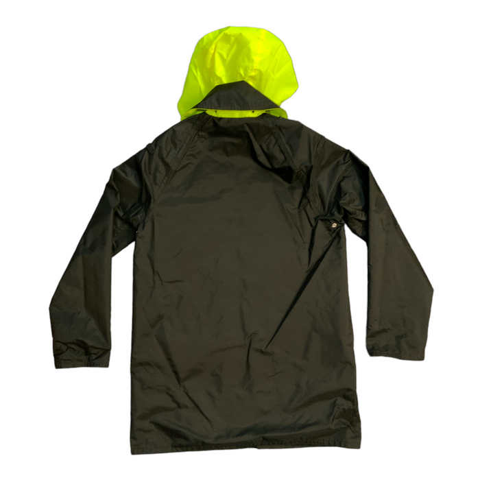 Reversible Black Hivis Yellow Raincoat Jacket Medium OJ159