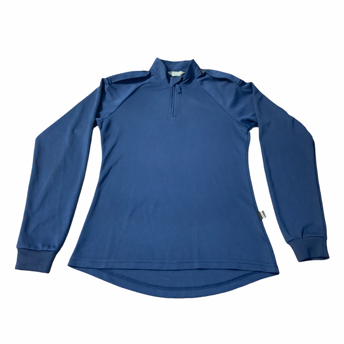 Breathable Long Sleeve Wicking Shirt With Epaulettes - Male - Blue