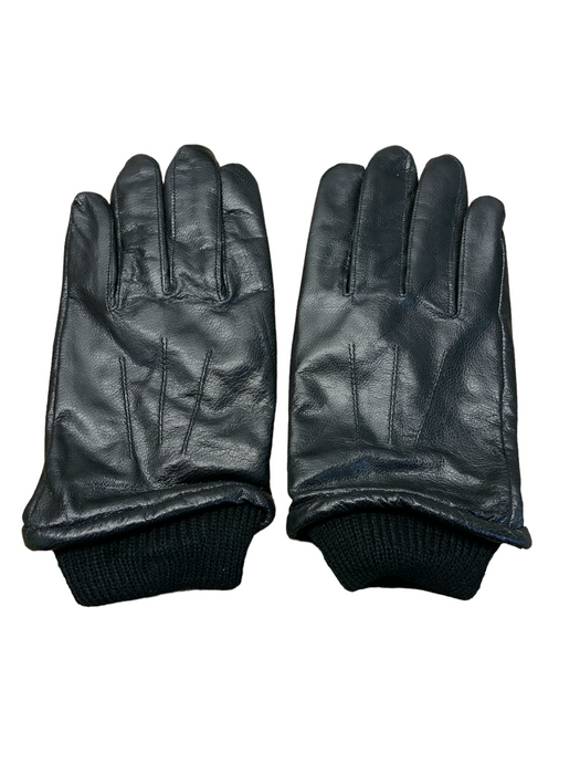 New Male Black Leather Prison Service Gloves Security Patrol GLV35N