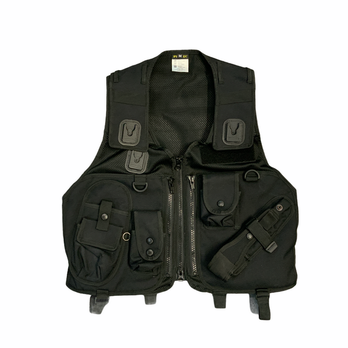 Protec Tactical Vest Black Combat Security Paintballing BV14A