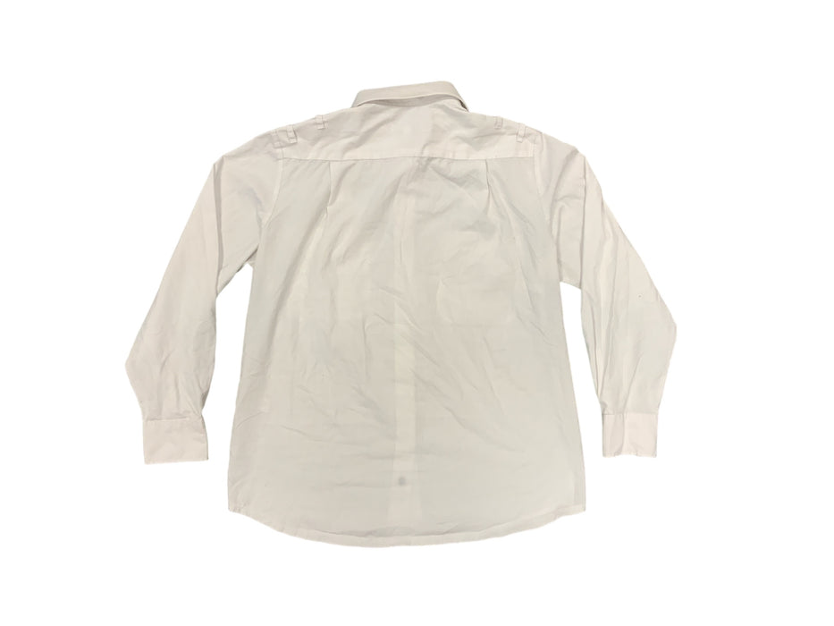 Double Two Female White Long Sleeve Shirt With Epaulettes Loops FSW05B