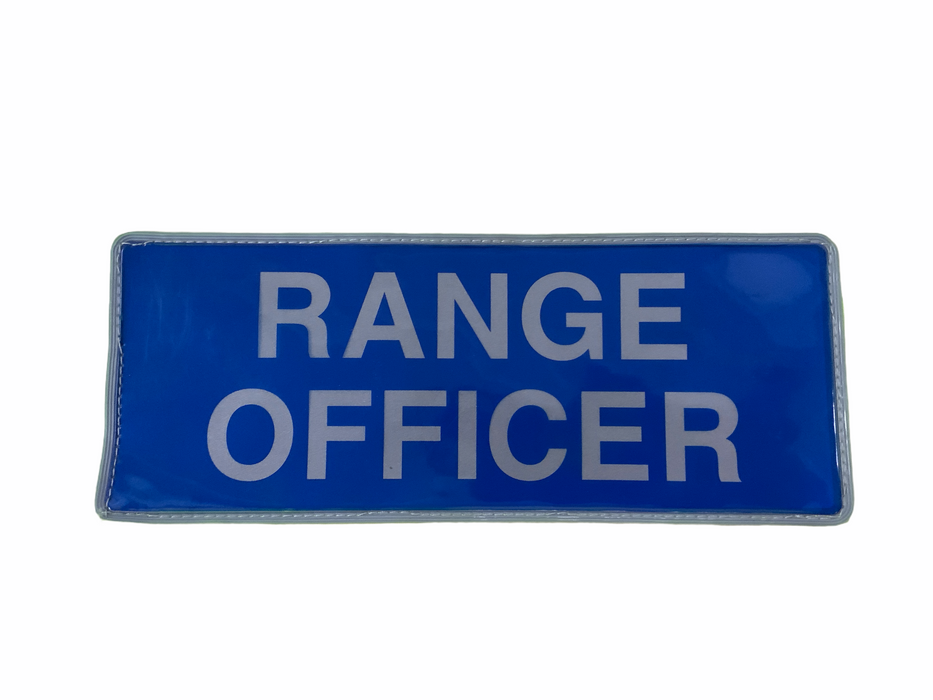 Encapsulated Reflective Range Officer Badge Hook And Loop Backing